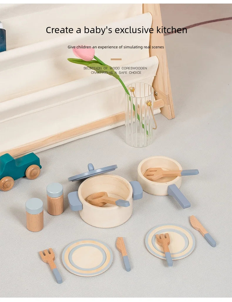 Set Cucina in Legno per Bambini