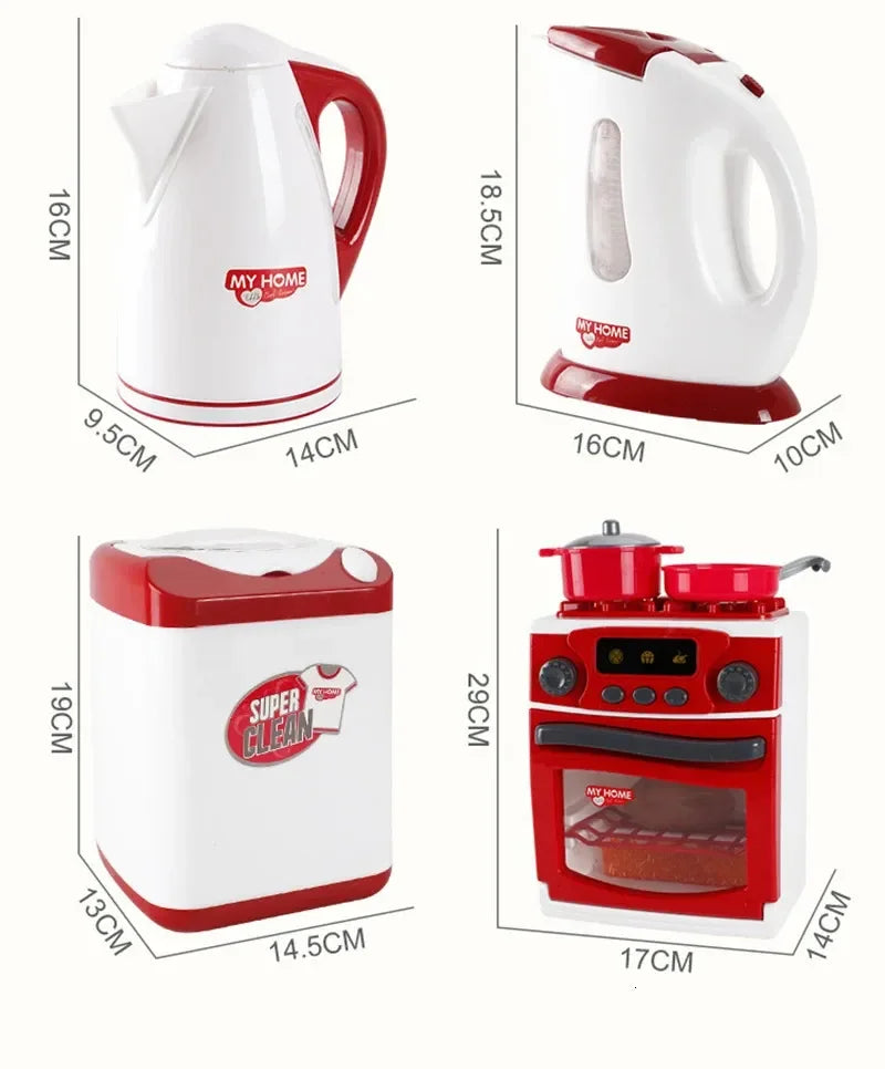 Set Elettrodomestici Giocattolo - Frullatore Caffettiera Mixer Tostapane per Bambini