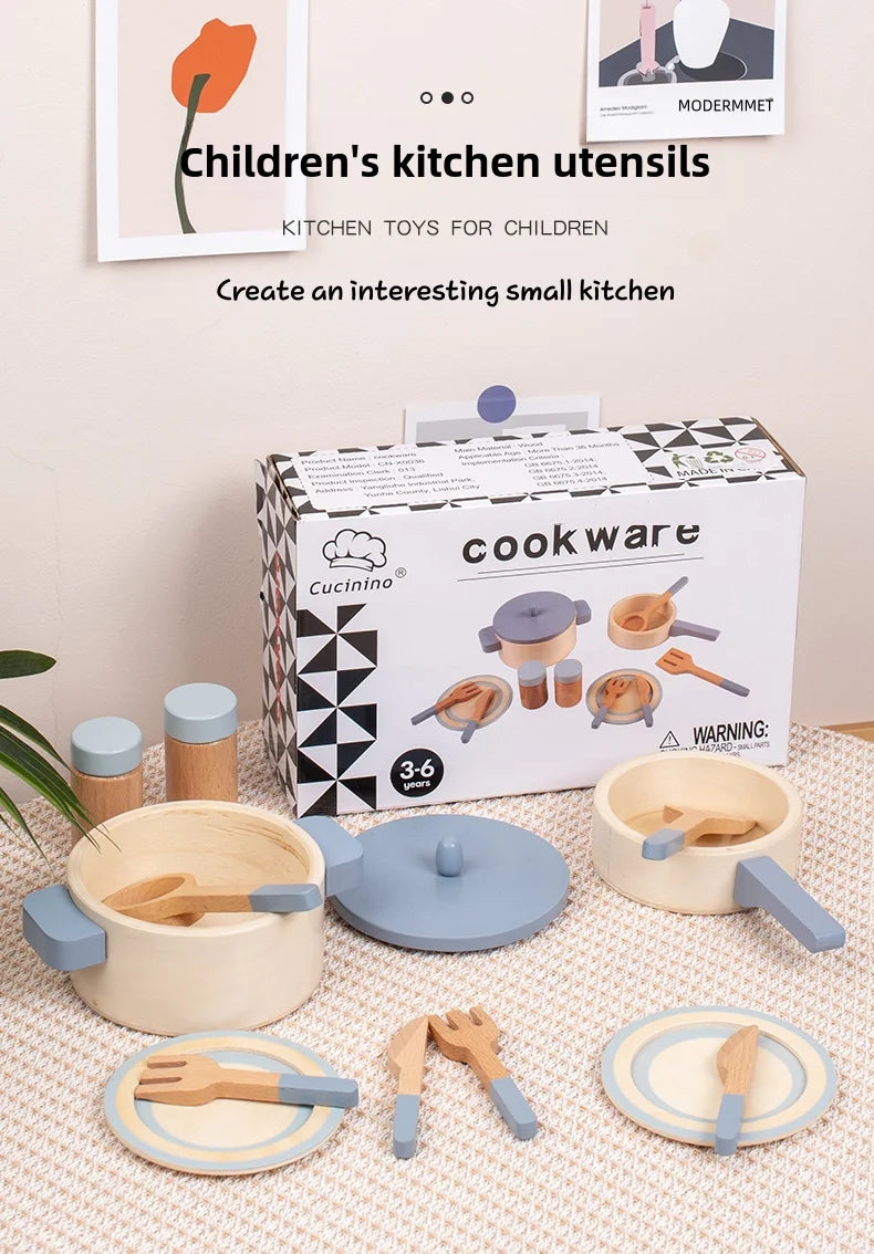 Set Cucina in Legno per Bambini