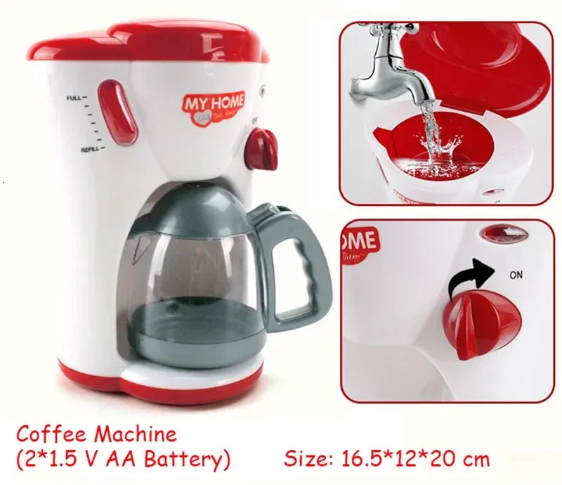 Set Elettrodomestici Giocattolo - Frullatore Caffettiera Mixer Tostapane per Bambini